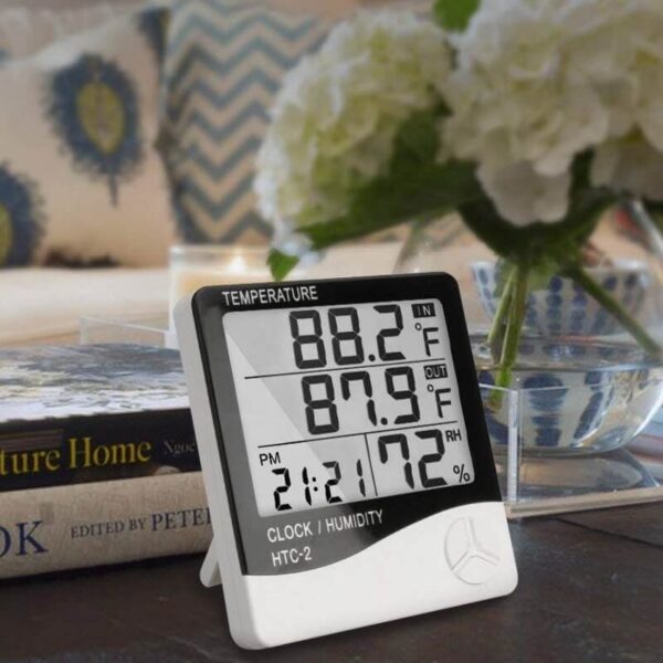 digital termometer med luftfugtighed og temperatur